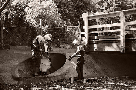 Lining up at the tube