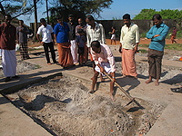 Hindu memorial ceremony at Shmashana