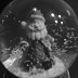 santa in a crystal ball
